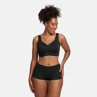 cfab Bügelloser BH Comfort Minimizer Back Support BH-Schwarz-L (1-tlg)