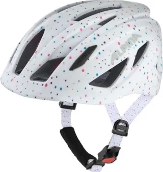 Alpina Pico Flash Kinder-Helm white polka dots gloss 50-55 cm
