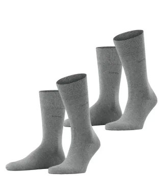 ESPRIT socks & tights - Esprit Basic Easy 2-Pack Herren light greymel. - Gr. - 44.5