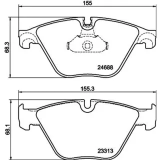 Hella Bremsbel?ge vorne BMW 5er F10 6er F12