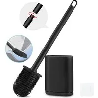 TUWENA Badaccessoire-Set Silikon-Toilettenbürste und Halter, biegsam, effiziente Reinigung, set, Modulares Design, einfache Installation, flexible Handhabung