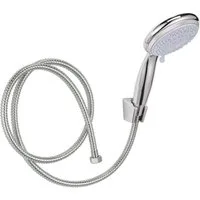 Haushalt International Duschbrause Duschkopf mit 5 Funktionen Ø 11,5 cm inkl. Duschschlauch Wandhalterung, (1-tlg)