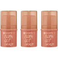 Essence Contouring-Stick baby got bronze bronzing stick, 3-tlg., Cremiger Bronzer-Stick für einen natürlichen, sonnengeküssten Teint.