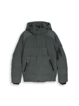 Tom Tailor - Puffer-Jacke mit abnehmbarer Kapuze Darkest Olive - Gr. - XXL