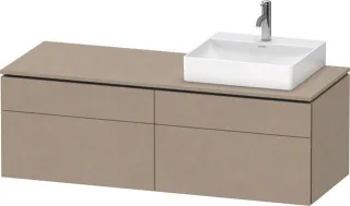 Duravit L-Cube Konsolenwaschtischunterbau wandhängend Leinen Matt 1420x550x482 mm - LC4870R75750000 LC4870R75750000