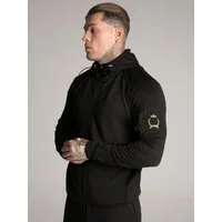 Siksilk Hoodie SikSilk Herren Schwarzer Full Zip Kapuzenpullover