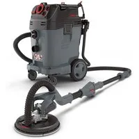 MENZER Trockenbauschleifer LHS 225 + VCM 550 PRO, max. 2100 U/min, (Set), Langhalsschleifer & Sicherheitssauger, Nass-Trocken-Sauger