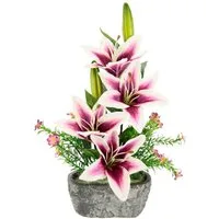 Kunstpflanze Lilien, OTTO home, Höhe 42 cm, Arrangement im Topf