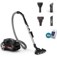 Philips Bodenstaubsauger XD6142/12 6000 Series, 900 W, mit Beutel, mit spezieller Mini-Pet-Düse, HEPA-Allergiefilter, LED-Düse