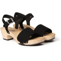 Softclox KADA vegan Velourseffekt schwarz (hazelnut) Sandalette