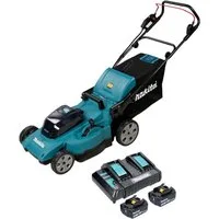 Makita Akkurasenmäher DLM 480 CF2 36 V (2x 18 V) 48 cm 62 l + 2x Akku 3,0 Ah + Ladegerät