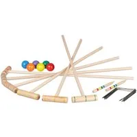 relaxdays Spielzeug-Gartenset Krocket Spiel für Kinder & Erwachsene