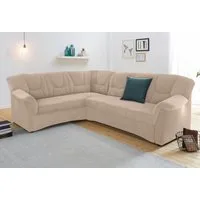 DOMO collection Ecksofa SARAFINA 240x190 cm, auch mit Federkern für mehr Sitzkomfort!, whlw. mit Bettfunktion, elegantes Design, L-Form