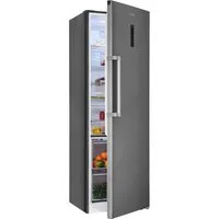 exquisit Kühlschrank KS360-V-HE-040C inoxlook, 185 cm hoch, 60 cm breit, Nie wieder abtauen: Vollraum-Kühlschrank mit No-Frost & LED