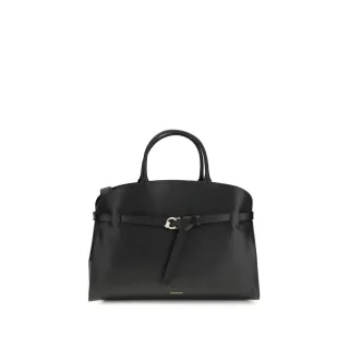 Coccinelle Schwarze Kalbsleder Bos Taurus Handtasche