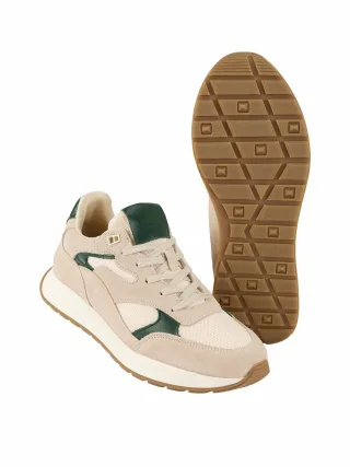Mey & Edlich Herren Retro-Runner Beige Obermaterial: 75 % Rindleder, 25 % Polyester