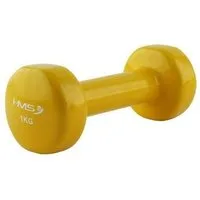HMS Kurzhantel Fitness 17023 (Gusseisen mit Vinylbeschichtung) 1kg gelb - 1 Stück