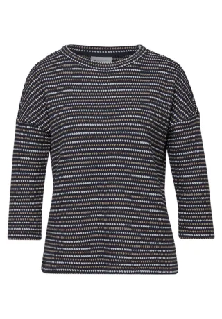 Street One - Strukturiertes Shirt blau - Gr. - 36
