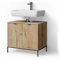 Livinity® Waschbeckenunterschrank ATERNO, Viking Oak, 70 x 63 cm mit 2 Türen (1-St)