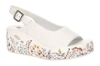 H?gl 2519 0299 Damen Sandale Loulou wei? Multi-Blumenmuster