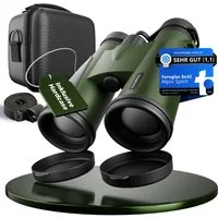AlpinSpirit Fernglas 8x42 inkl. Tasche & Zubehör (Testsieger) – für Brillenträger Fernglas (8x42, Ideal für Sport, Reise, Freizeit - FMC & BAK4)
