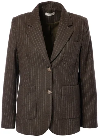 JcSophie - Penelope jacket Brown pinstripe - Gr. - 34