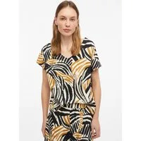 s.Oliver Kurzarmshirt T-Shirt Strukturiertes V-Neck-T-Shirt im Relaxed Fit