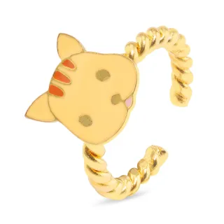 Katzen Ring vergoldet