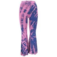Guru-Shop Hose & Shorts Batik Leggings mit Schlag, Unikat Boho.. alternative Bekleidung
