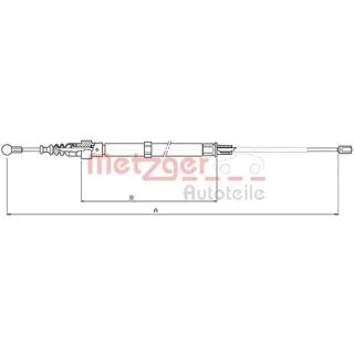 Metzger Handbremsseil hinten Audi A3 Seat Toledo VW Golf 4 Bora Beetle