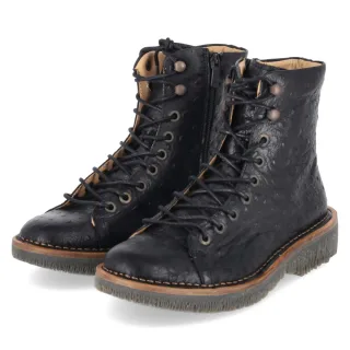 El Naturalista Schnürboots VOLCANO - Gr. 37 - Schwarz - Glattleder