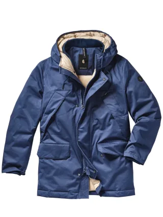 Mey & Edlich Herren Funtensee-Parka Blau 100 % Baumwolle