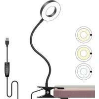 FELIXLEO LED Leselampe Klemmlampe Bett 48 LED Leselampe Dimmbar 3 Modi Schwarz