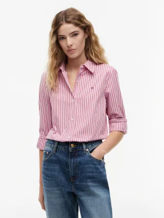 SUMMER POPLIN REGULAR SHIRT Pink Multi Stripe - Gr. - 38