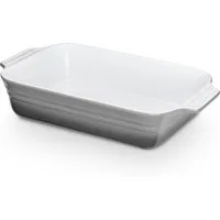 KHG Auflaufform mittelgroß 34 cm Grau 3-4 Personen, Steingut, (1-St), Antihaft (mit Emaile glasiert)
