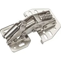 SO-TECH® Möbelbeschlag Aufschraubscharnier 90° mit Montageanschlag (1 St), SoftClose, Möbelscharnier (Stahl, vernickelt, verstellbar)