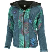 Guru-Shop Langjacke Goa Patchwork Jacke, bestickte Boho.. alternative Bekleidung