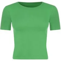 Evoni T-Shirt Damen kurzes Kurzarmshirt aus weichem Baumwollstoff