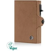 von Elbstein Hamburg Smart-Wallet Vegan 'Lasse'. Geldbörse mit Card-Holder. Veganes Slim Wallet Münzfach (handgefertigt, Made in Europe), The Vegan Society - Zertifizierung