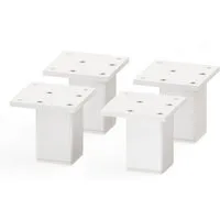 sossai® Möbelfuß MFV2, 4er Set, Farbe: Weiß, (4-St), Farbe: Weiß