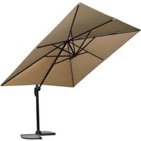 BBG Pavillon Rom Sonnenschirm Aluminium Mast Eisen Streben, (200g Polyesterbespannung mit 360° drehbarem Standfuß für Garten und Terrasse)
