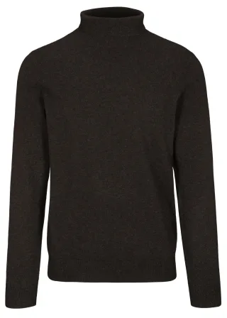 COMMANDER Finest Clothing - Rollkragen Pullover Basic,uni chocolate mel. - Gr. - XXL