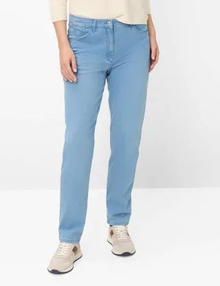Raphaela by Brax Damen Five-Pocket-Hose Style CORRY BLEACHED LIGHT BLUE SLIGHTUSED, denim hellblau, Gr. 44