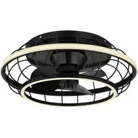 GLOBO LIGHTING Deckenleuchte LINAY, Dimmfunktion, Fernbedienung, Infrarot inkl., Memoryfunktion, Nachtlichtfunktion, Timerfunktion, Ventilatorfunktion, mehrere Helligkeitsstufen, LED fest integriert, warmweiß - kaltweiß, Deckenventilator, Deckenlampe