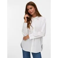 Vero Moda Hemdbluse VMELINA LS SHIRT WVN NOOS Baumwolle