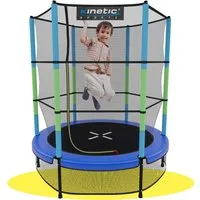 Kinetic Sports Gartentrampolin JUMPER 140, Ø 140 cm, Gummiseil Fun Jumper mit Sicherheitsnetz, Schutzpolster