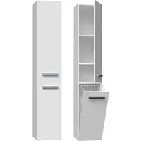 MAGOWA Badkommode Badezimmerschrank NEL IV – Stilvoll, funktional & platzsparend, Tiefe: 30 cm Breite: 31 cm Höhe: 174 cm