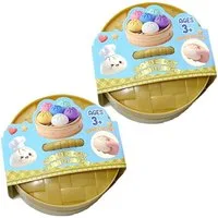 OLi Jumboball Realistisches Glitzer Knödel-Quetschspielzeug mit Bambus-Dampfgarer, Stressabbau-Spielzeug Dumpling-Squishy