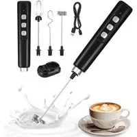 TUWENA Milchaufschäumer Elektrischer Milchaufschäumer Mini Schneebesen USB-C Aufschäumer, 3 intelligente Geschwindigkeitsstufen