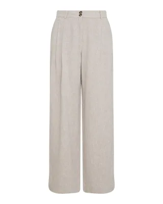 msch copenhagen - MSCHViana Ginia Pleat Pants sand melange - Gr. - XS